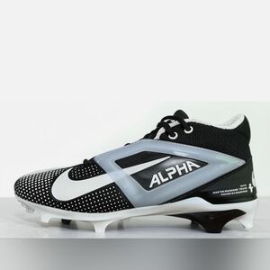 Nike Alpha Menace 4 Pro Mens Size 13 Football Cleats in Black and White